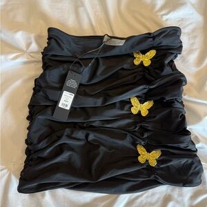 Beach skirt with butterfly detail